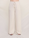 Striped Linen Smock Waist Pant