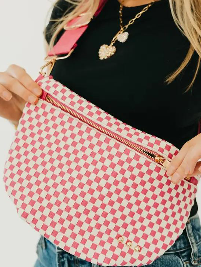 Westlyn Woven Bum Bag with Studded Detail