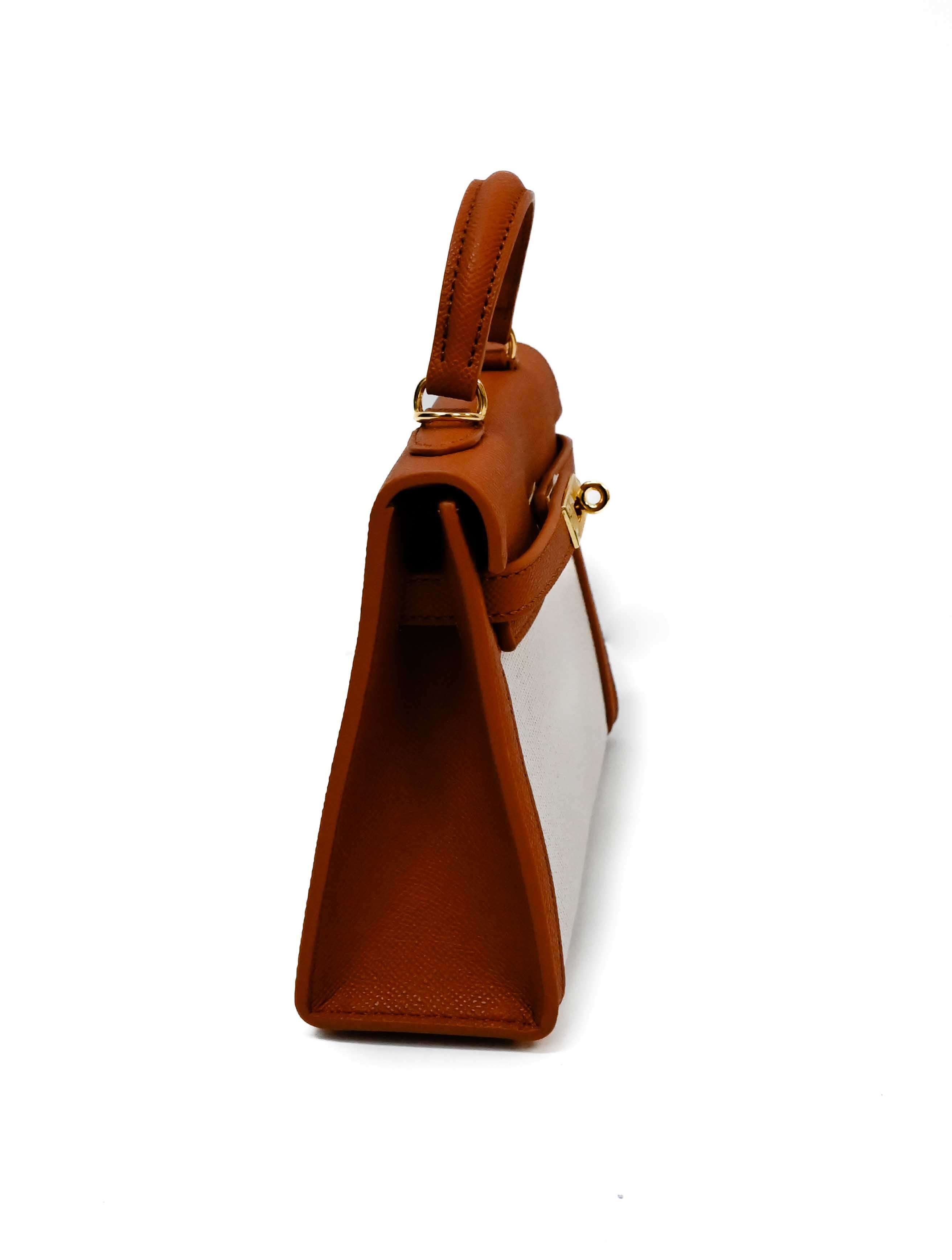 Tiny Woven and Faux Leather Top Handle Purse