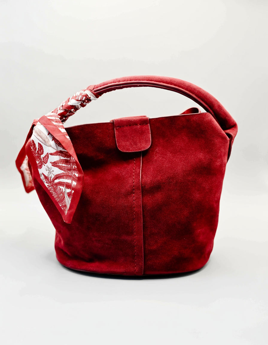 Small Suede Bucket Bag