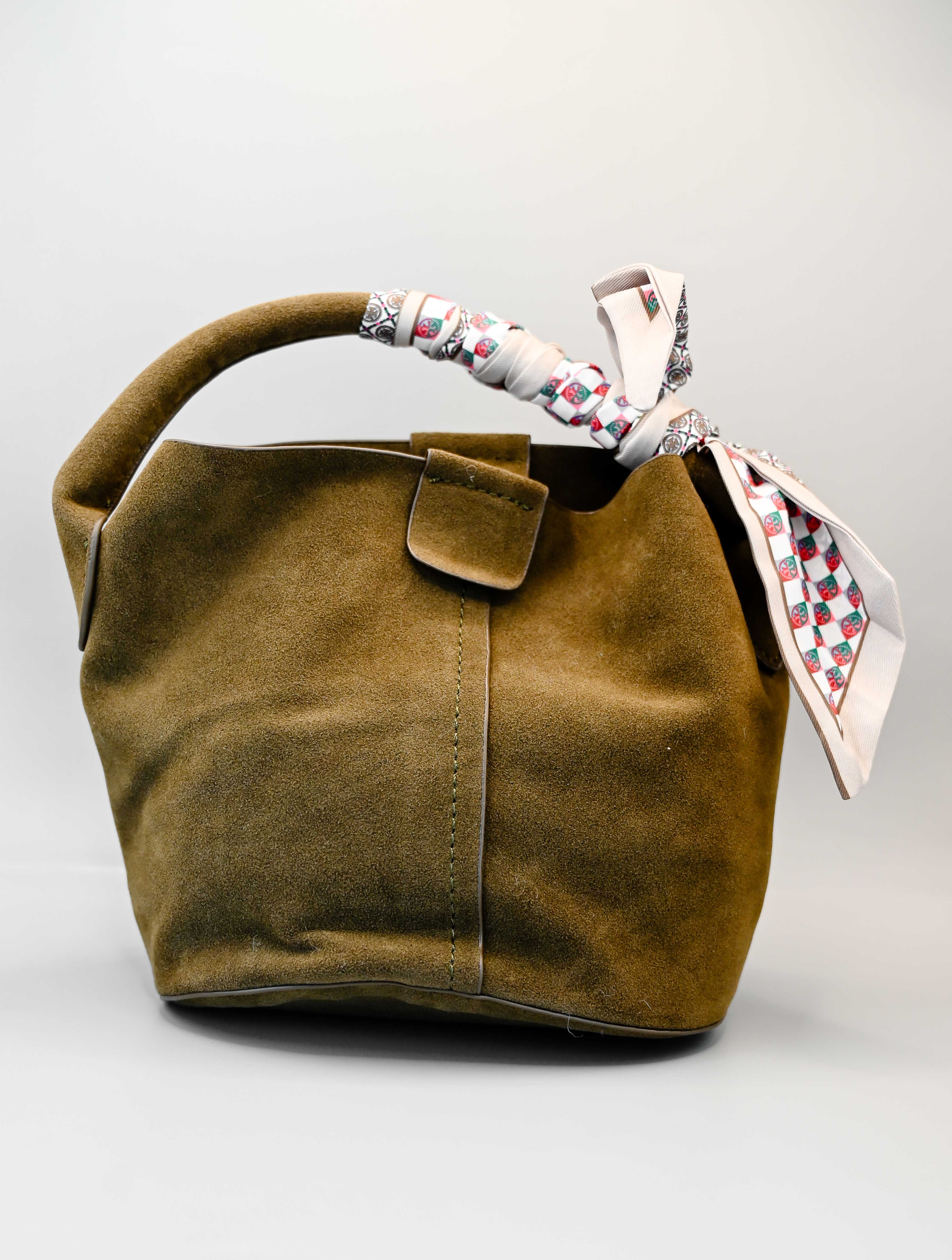 Small Suede Bucket Bag