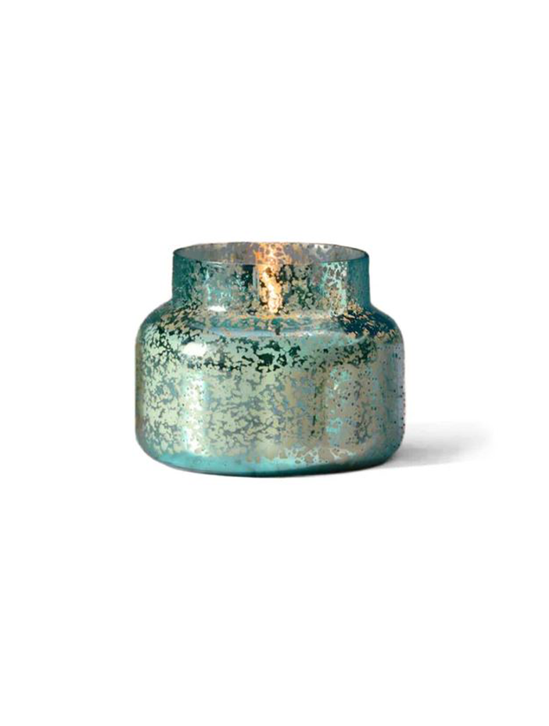 Capri Blue 8 oz Volcano Blue Textured Mercury Signature Candle