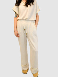 Aztec Detail Flowy Pant