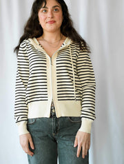 Zip Up Knit Hoodie