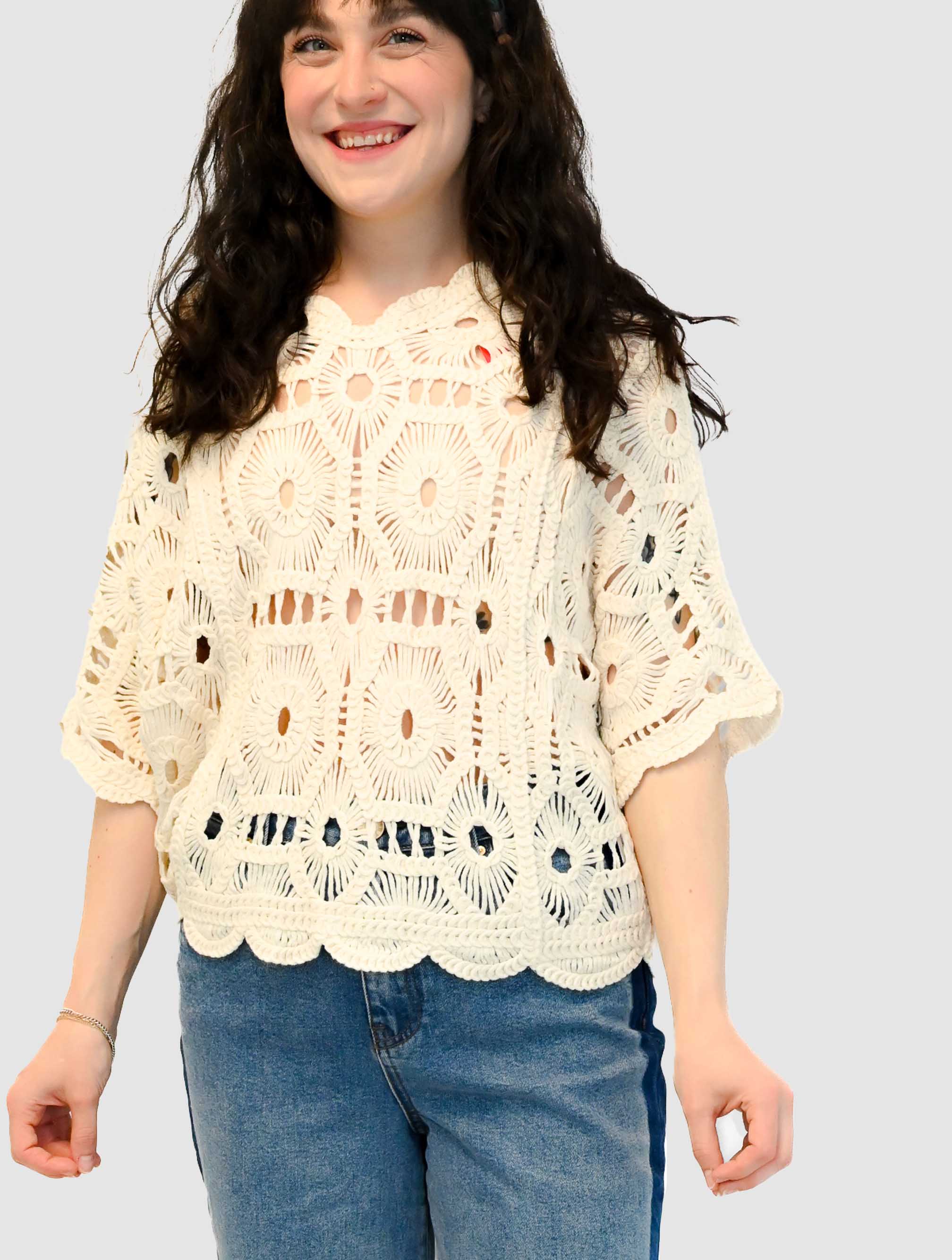 Crochet Short Sleeve Top