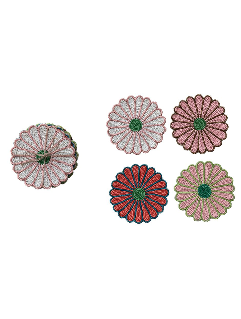 Beaded Flower Coasters