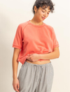Crewneck Terry Ribbed Hem Everyday Tee