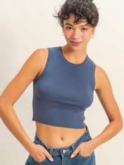 Cropped Sweater Tank Top