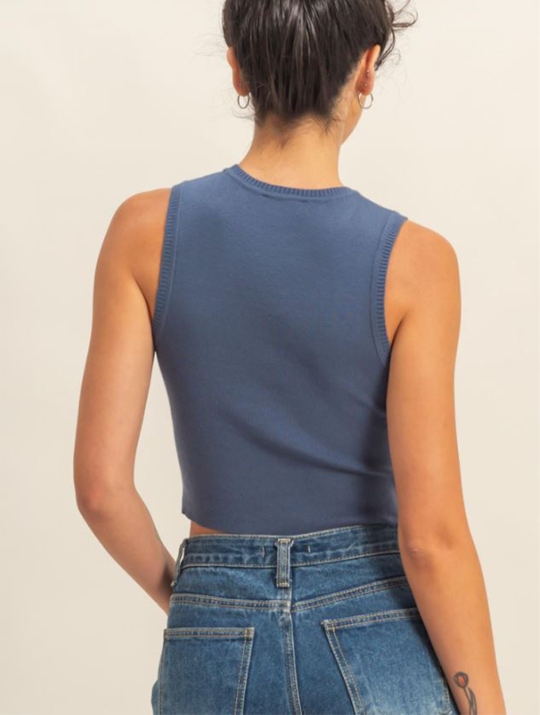 Cropped Sweater Tank Top