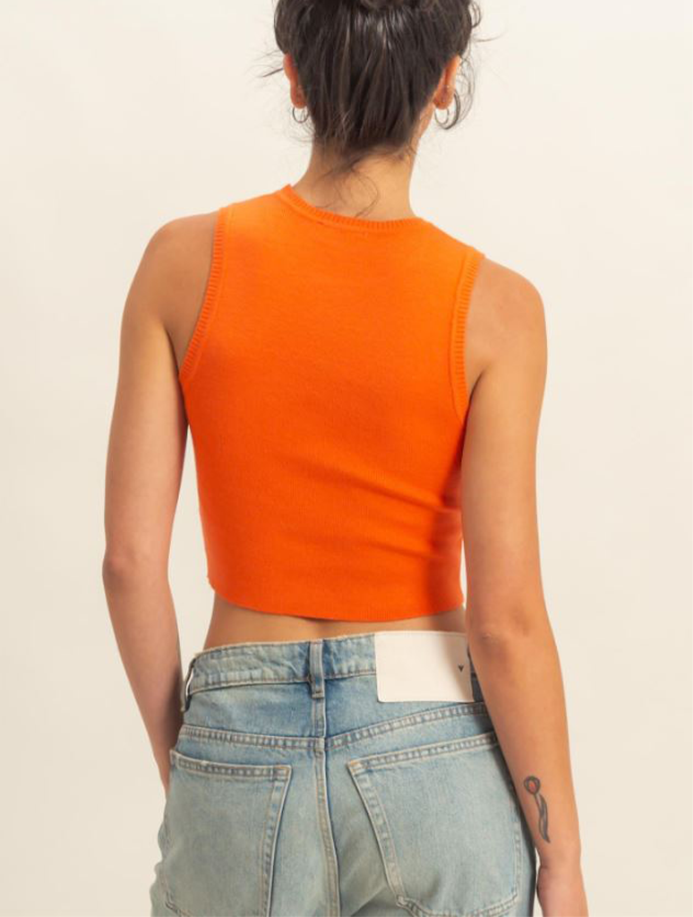 Cropped Sweater Tank Top