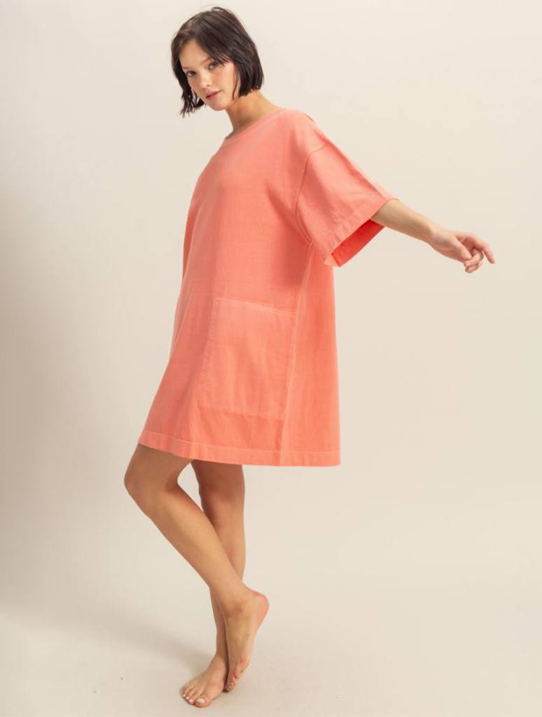Short Sleeve Relaxed Fit T-Shirt Mini Dress