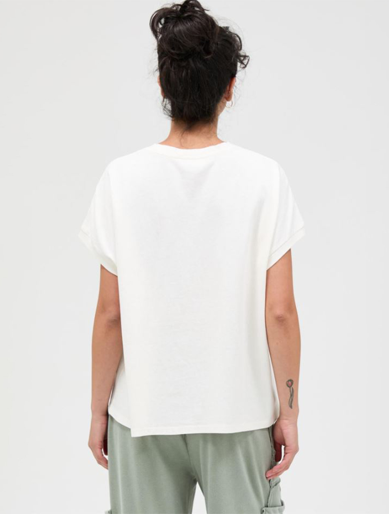 Capped Sleeve Mineral Wash T-Shirt