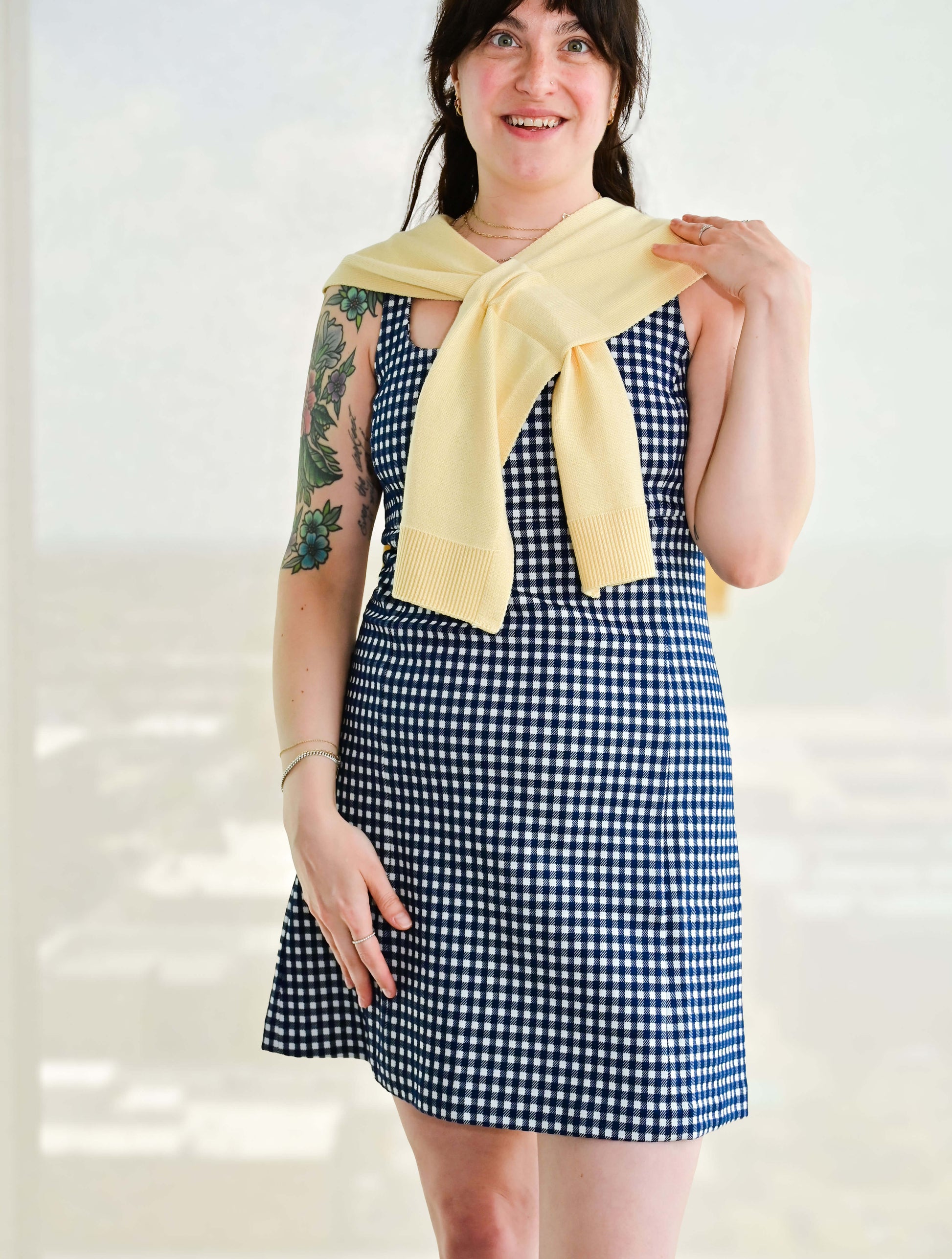 Preppy Mock Neck Sweater Wrap