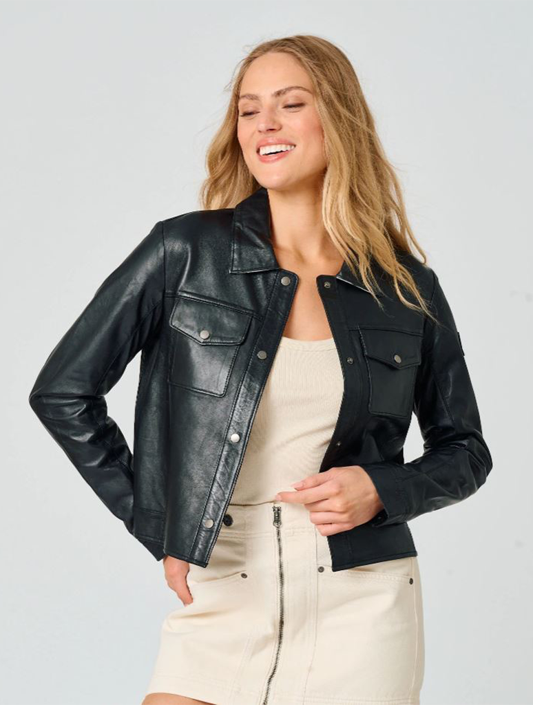 Feodora Bonded Snap Jacket
