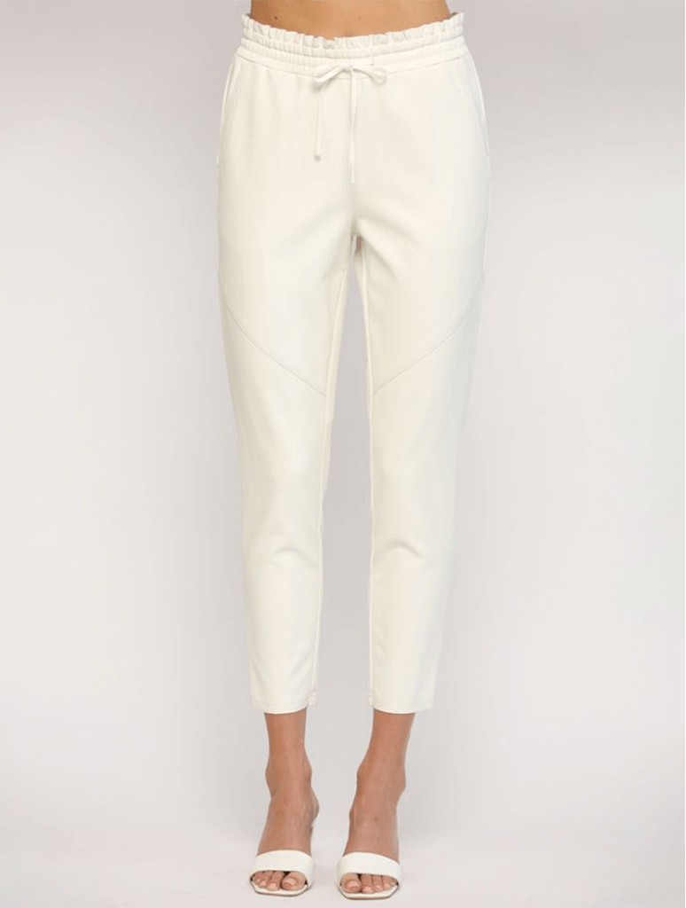 Faux leather trousers Color cream - RESERVED - 615AH-01X