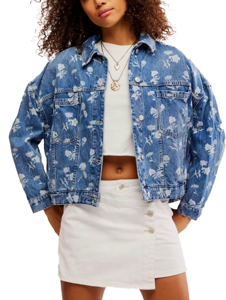 Free People Opal Swing Denim Jacket