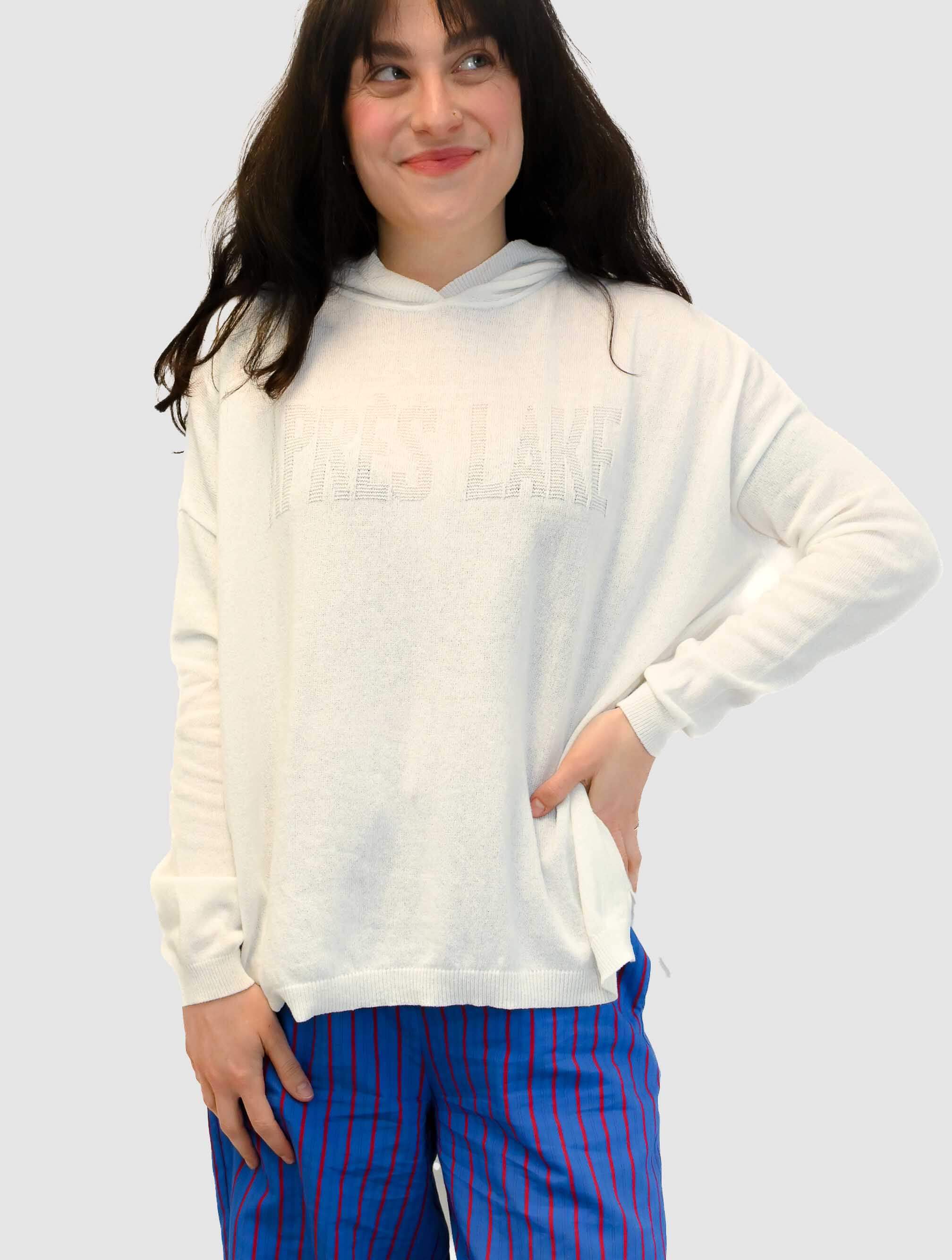 Après Lake hoodie front view with cozy textured knit and relaxed dropped shoulders