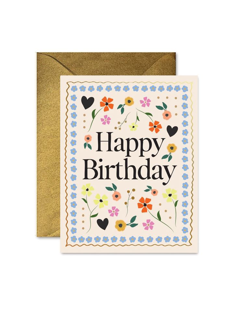 Mosaic Birthday Floral Card