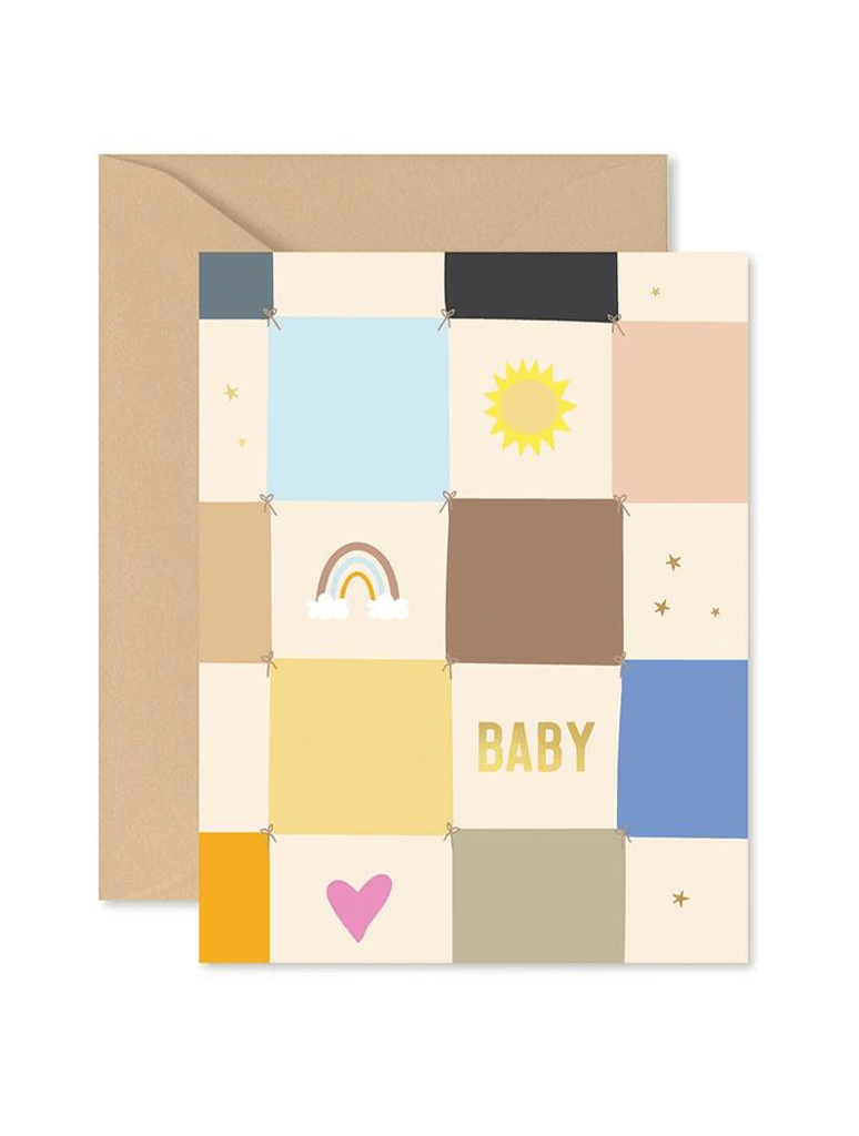 Checkerboard Baby Quilt Greeting Card