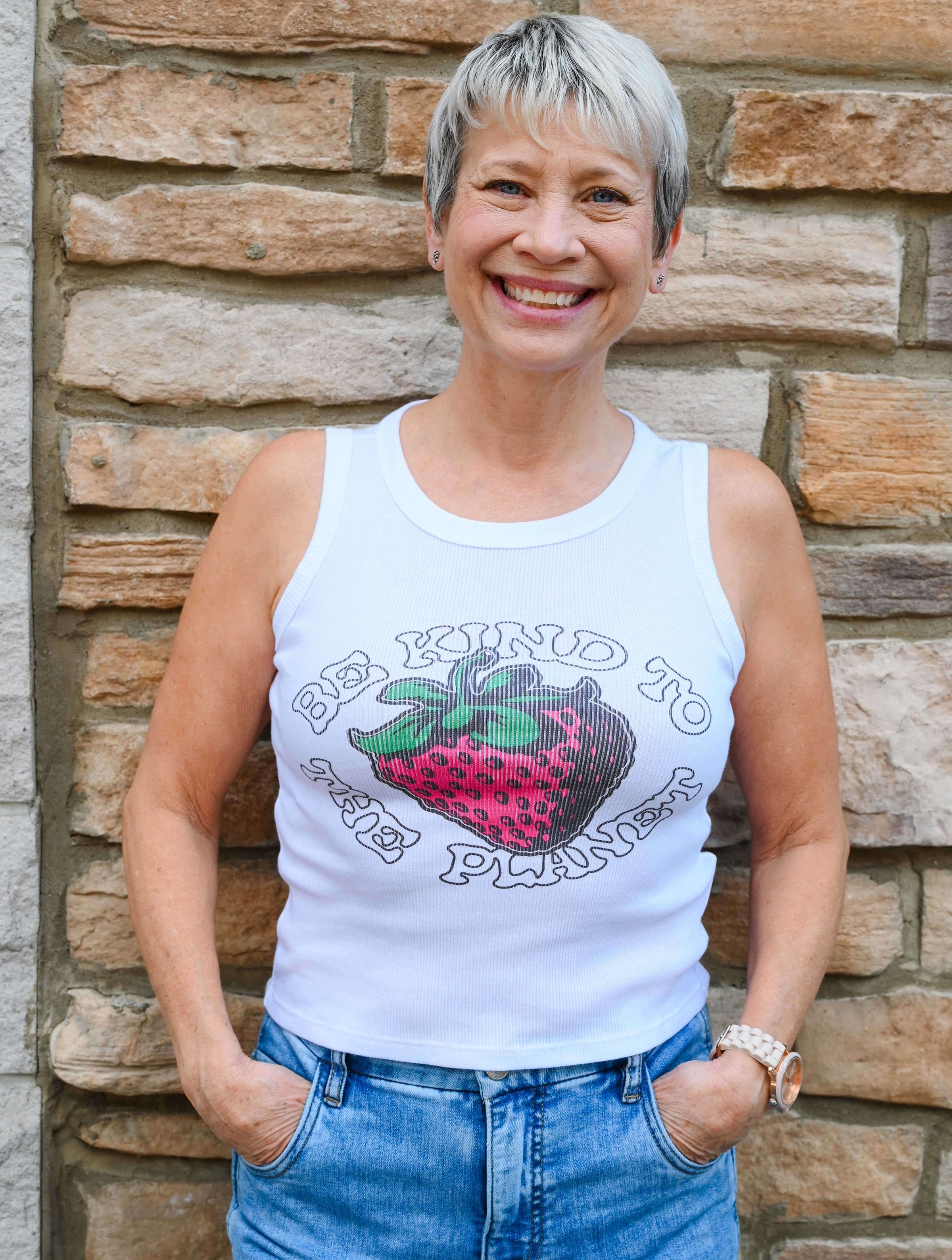 Be Kind To The Planet Tank in White