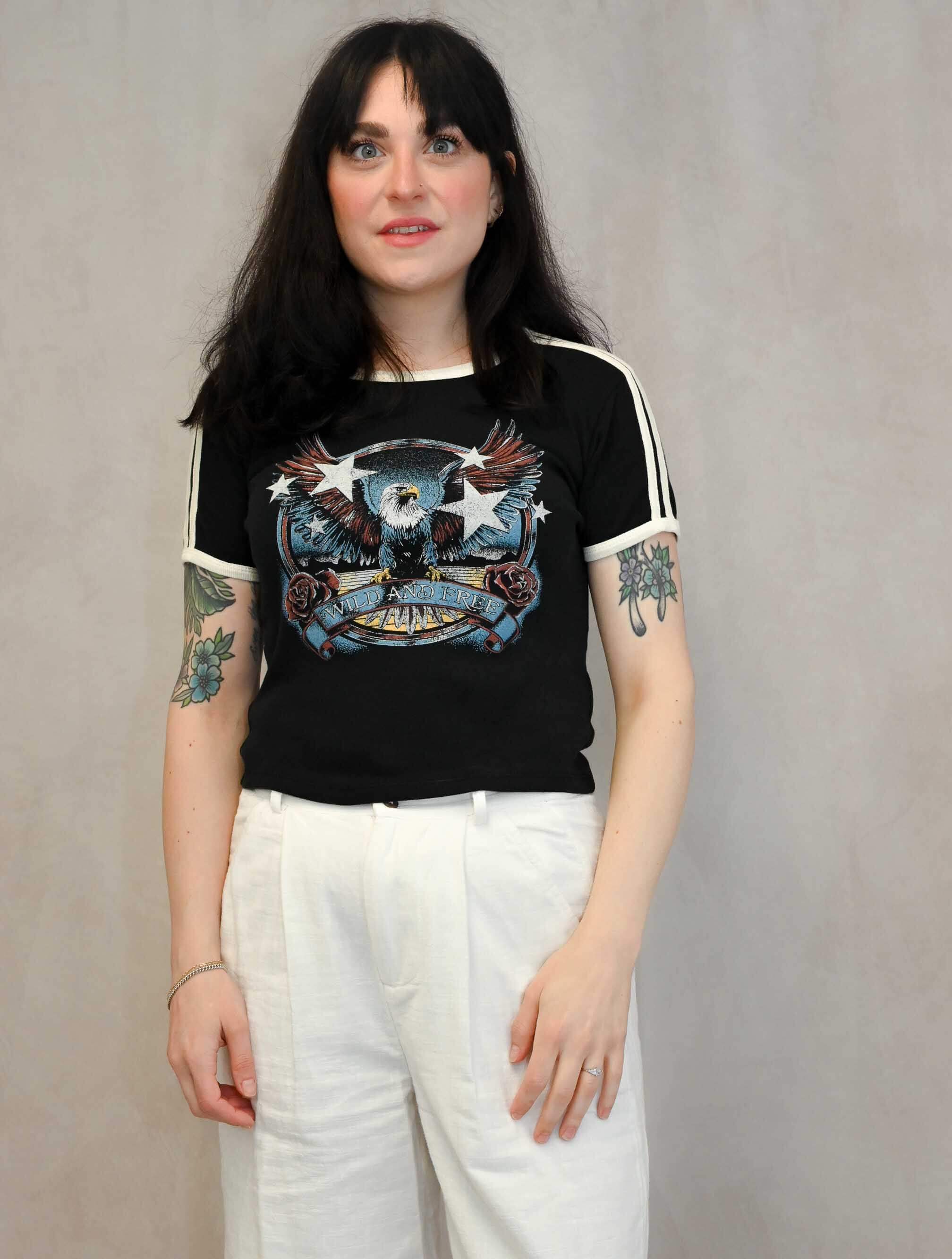Wild and Free Eagle Ringer Tee