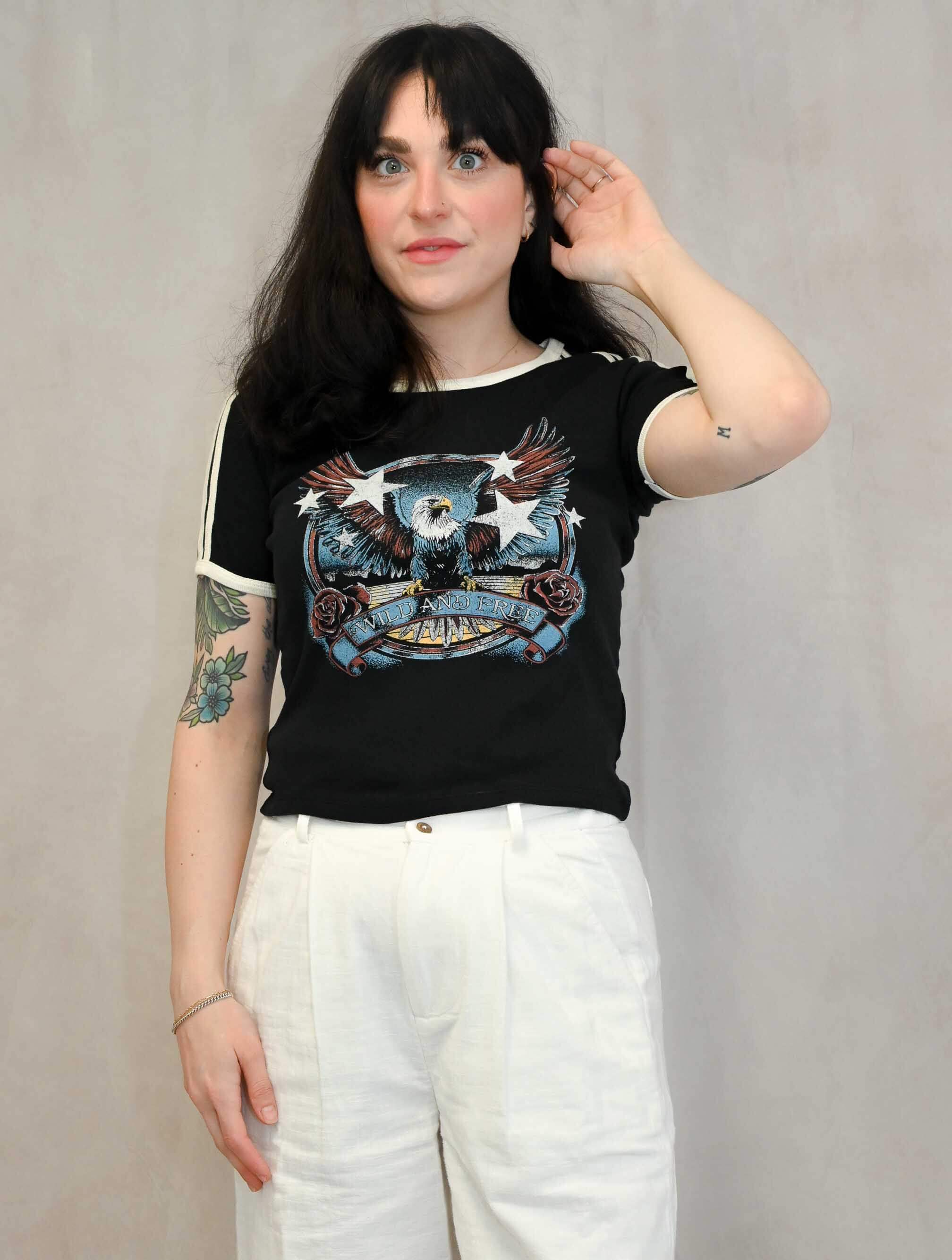 Wild and Free Eagle Ringer Tee