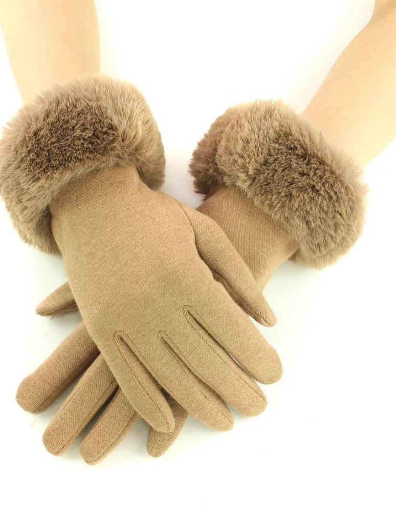 Faux Fur Cuff Gloves
