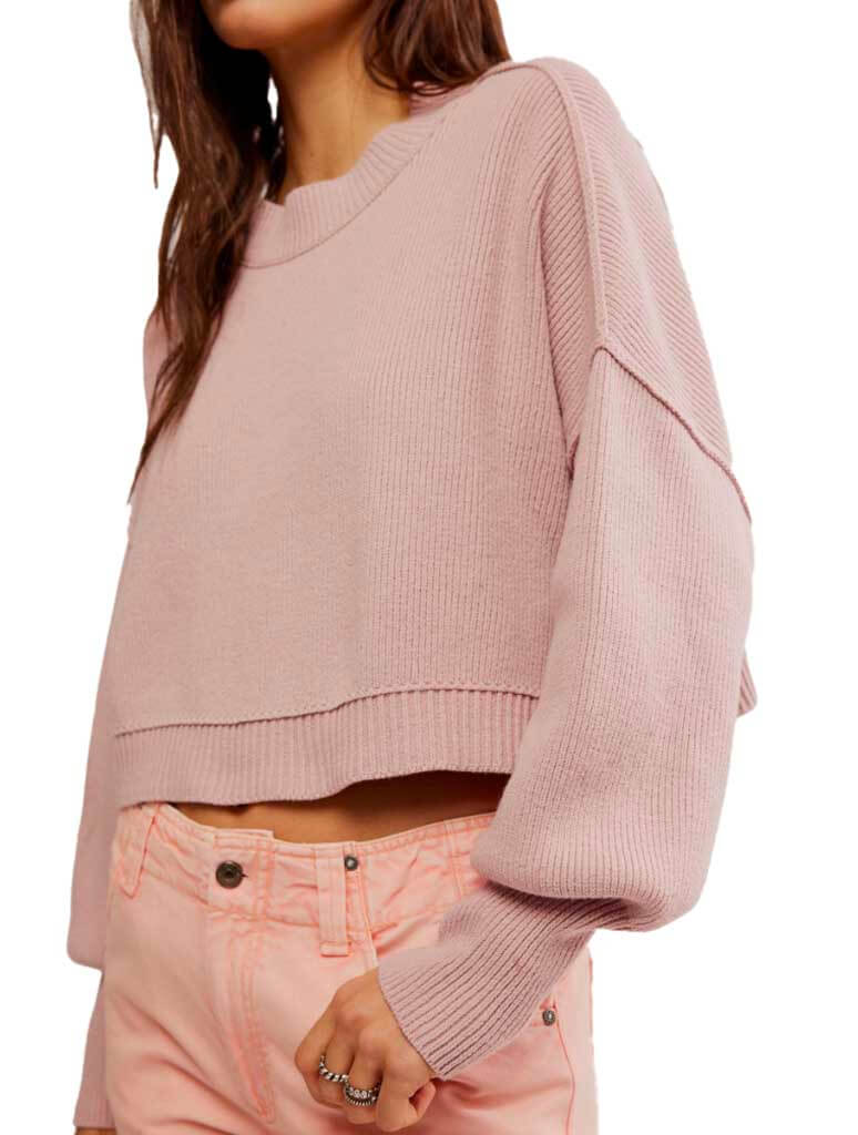 Free People Easy Street Crop Pullover Sweater