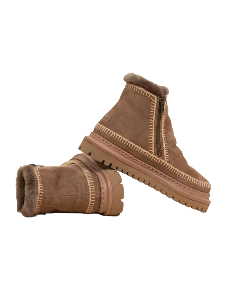 Laidback London Setsu 4.0. Crochet Suede Ankle Bootie