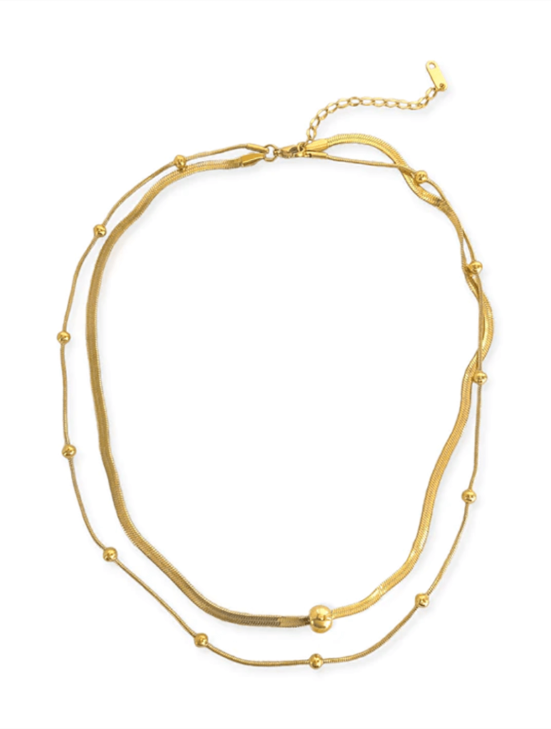 JAYNE_835NK004GD_DOUBLE_LAYER_GOLD_NECKLACE
