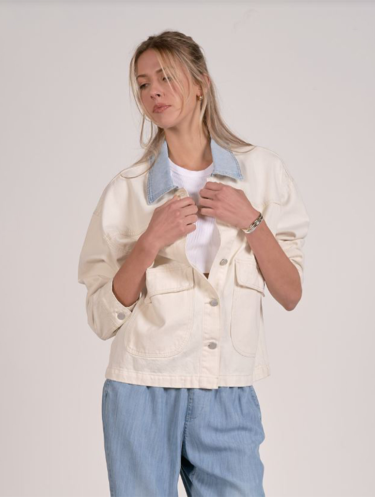 Two-Tone Denim Jacket