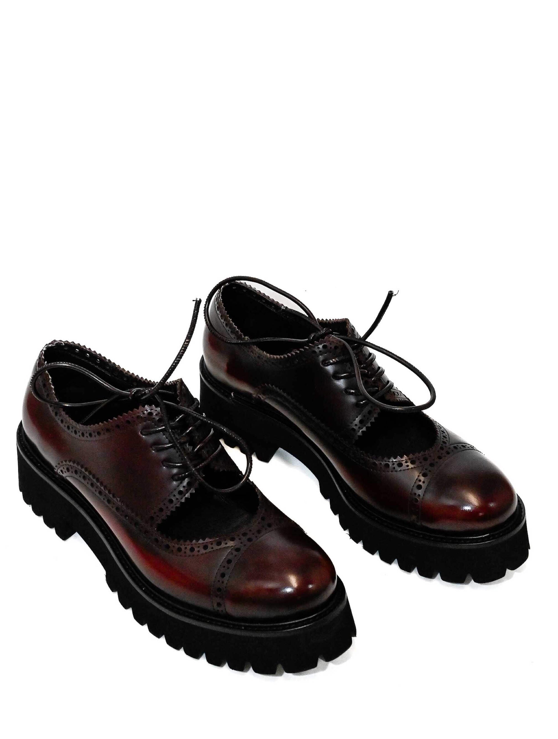 platform dress shoes Jeffrey Campbell Realistic Platform Oxford 7 / Wine Ruboff