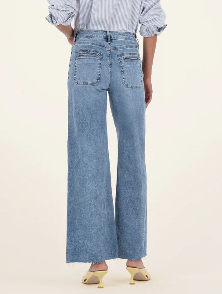 Kut From The Kloth Meg High-Rise Wide Leg with Patch Pocket
