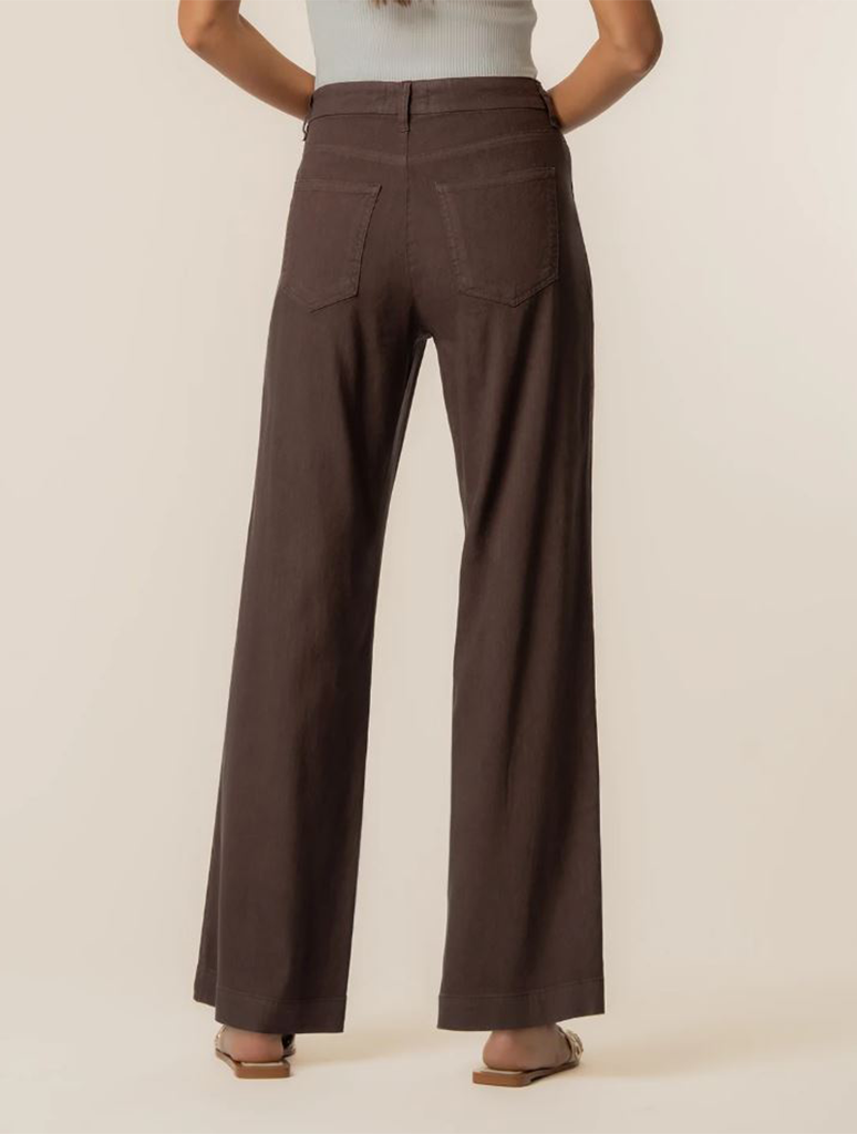 Kut From The Kloth Meg High Rise Wide Leg Linen Pants with Front Pleats