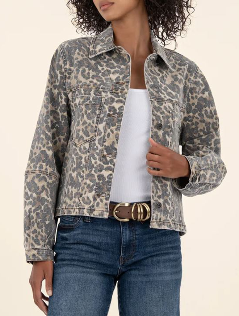 Kut From The Kloth Leopard Bailey Button Front Jacket