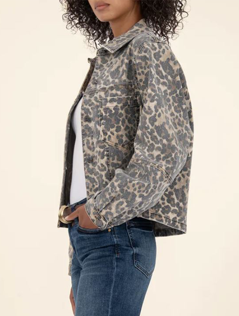 Kut From The Kloth Leopard Bailey Button Front Jacket