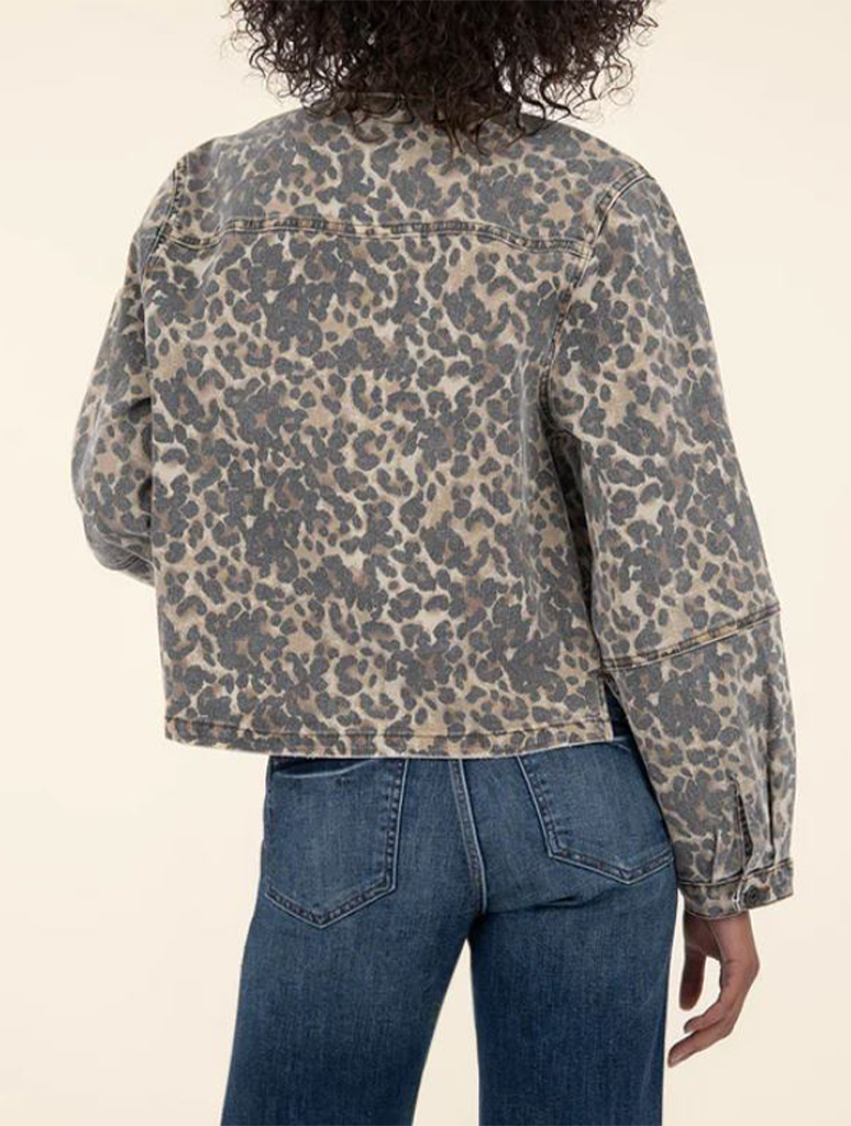 Kut From The Kloth Leopard Bailey Button Front Jacket