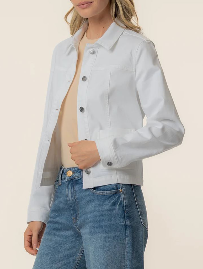 Kut From The Kloth Matilda Crop Trucker Jacket With Patch Pockets