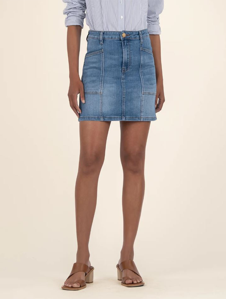 Kut From The Kloth Hayden Skirt with Slash Patch Pocket