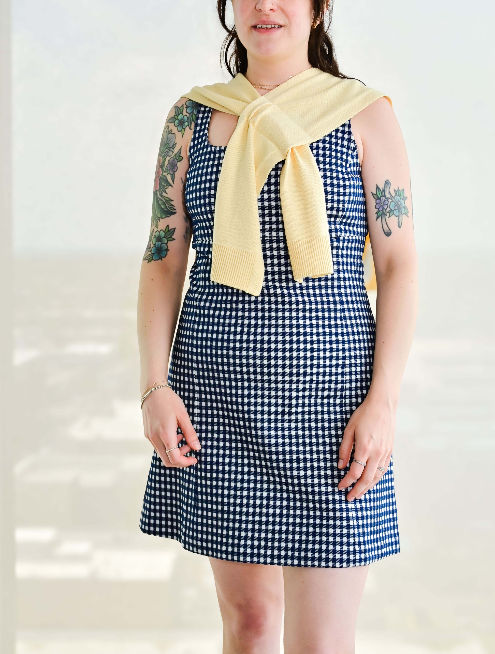 Preppy Mock Neck Sweater Wrap
