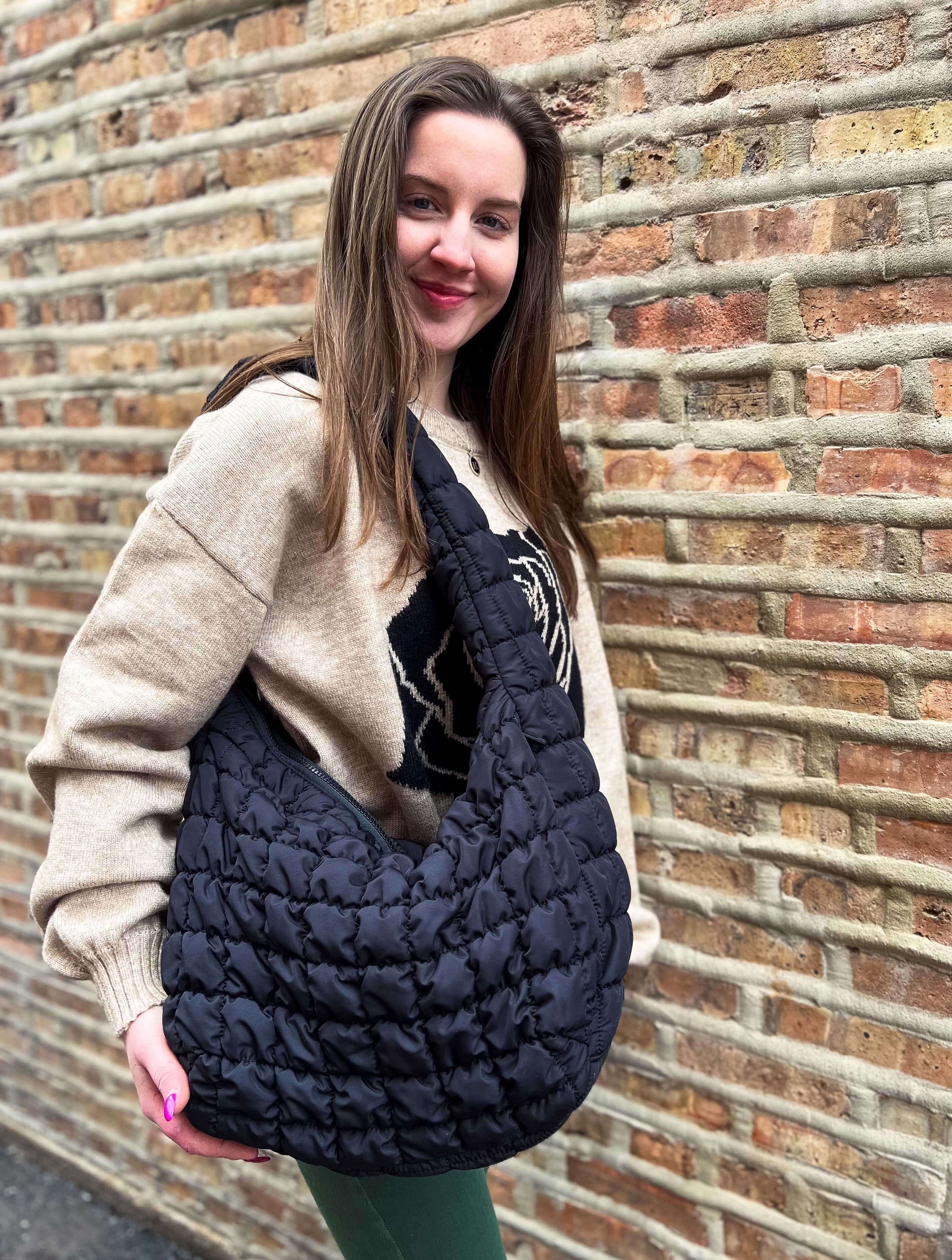 Large Quilted Bag in Black