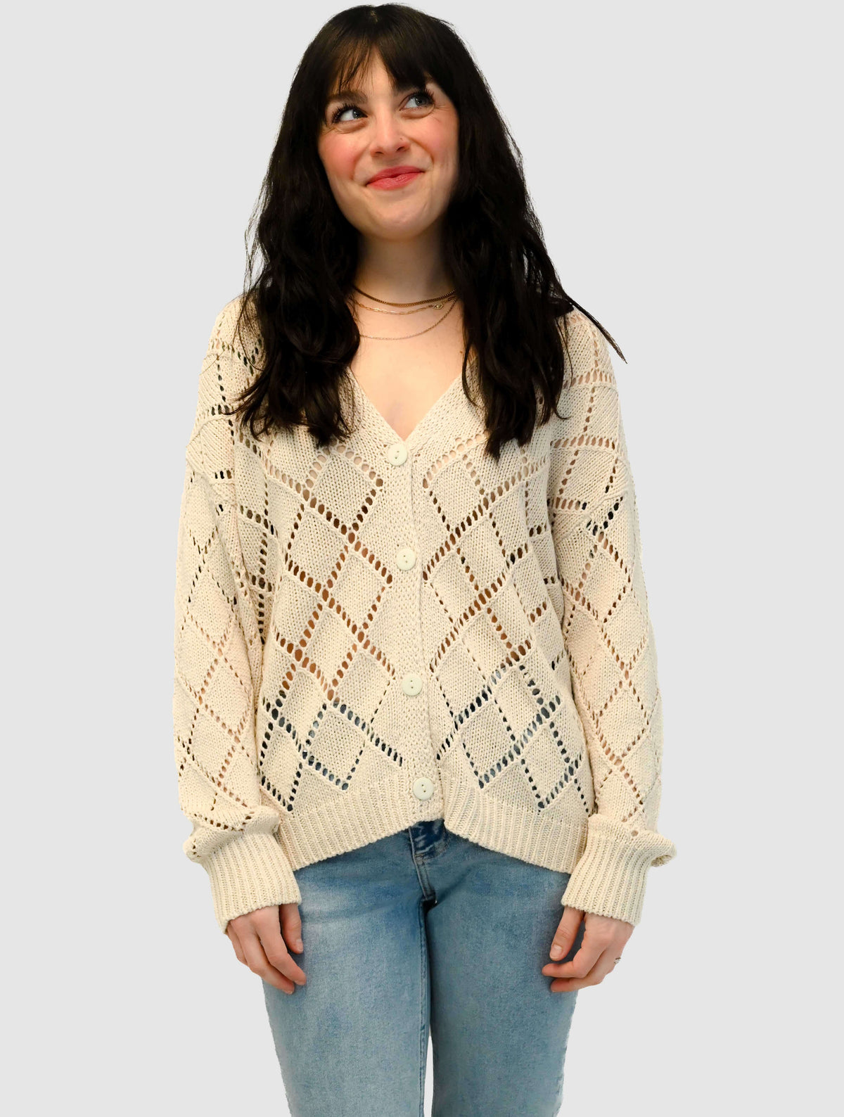 Varari Long Sleeve V-Neck Cardigan