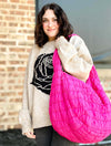 Large Quilted Bag in Fuchsia