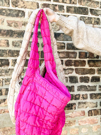 Large Quilted Bag in Fuchsia