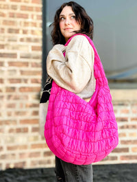 Large Quilted Bag in Fuchsia