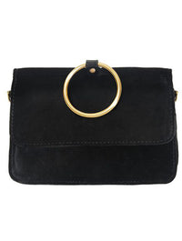 Aria Ring Bag in Black Velvet
