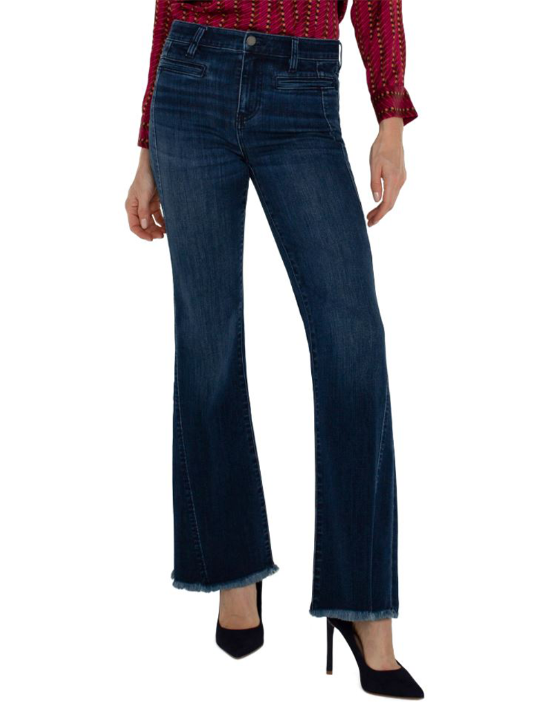 Liverpool Hannah Flare with Welt Pocket and Front Seam Detail