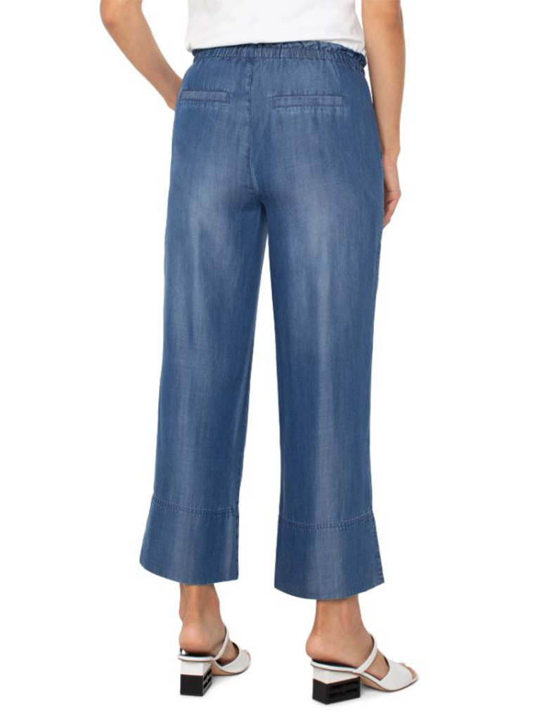 Liverpool Pull On Tie Waist Wide Leg Pant