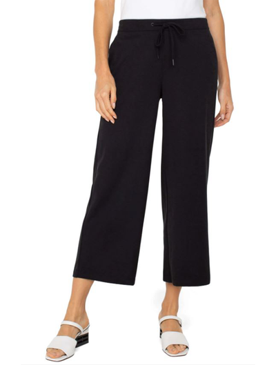 Liverpool Pull-On Wide Leg Crop Trouser