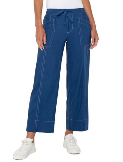 Liverpool Pull On Drawstring Wide Leg Pant